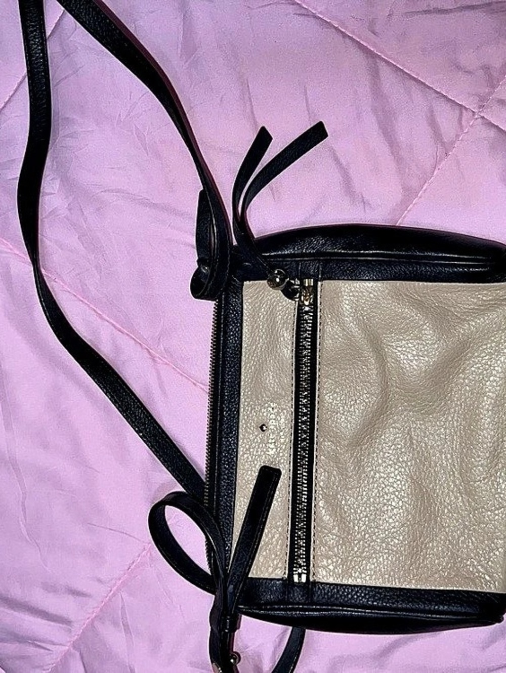 kate spade new york Kate Spade Duo Leather Crossbody Bag Black & Gray
